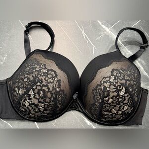 Chic Black Floral Lace Bra  by Olga – Size 42D – Brand New No Tags Sophisticated